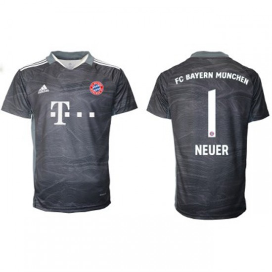 Camisola Bayern de Munique Guarda-redes Manuel Neuer 1 Equipamento Segundo 2021-2022 Manga Curta